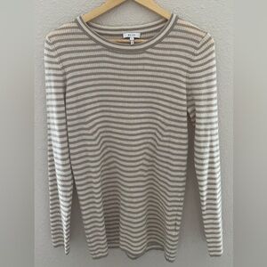 EUC Reiss long sleeve cream and tan top